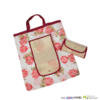 꽃무늬부직포 똑딱이 시장바구니=H586-057 (규격41 X 46 cm )